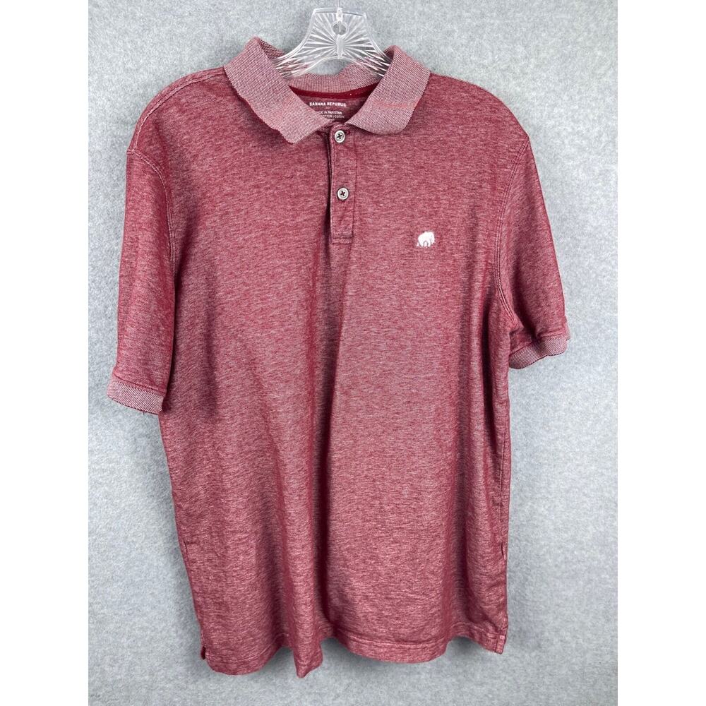 Banana Republic Polo Shirt Men's XL Red Short Sleeve Preppy Business Casual